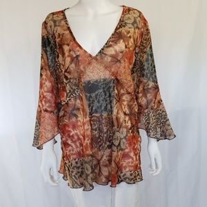 Brown/Rust flowing Blouse